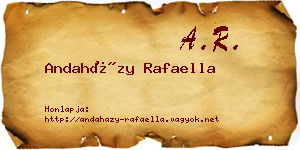 Andaházy Rafaella névjegykártya